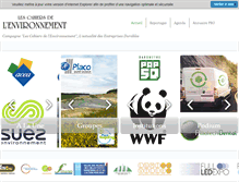 Tablet Screenshot of lescahiers-environnement.info